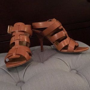 A camel colored Ivanka Trump heel with straps!